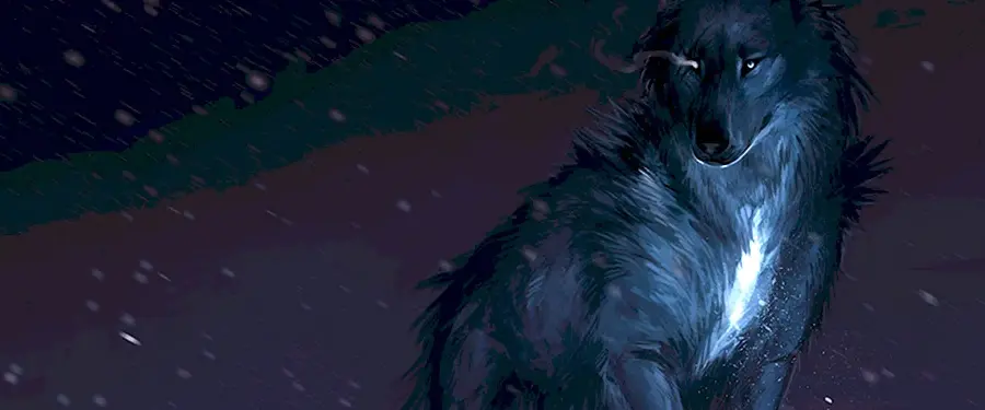 Черный волк из фильма Зов предков