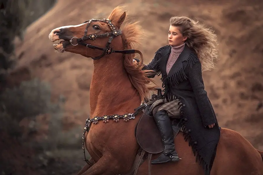 Красивая женщина на коне