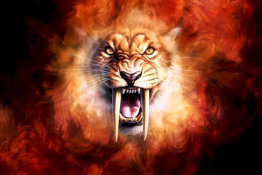 Огненный Саблезубый тигр