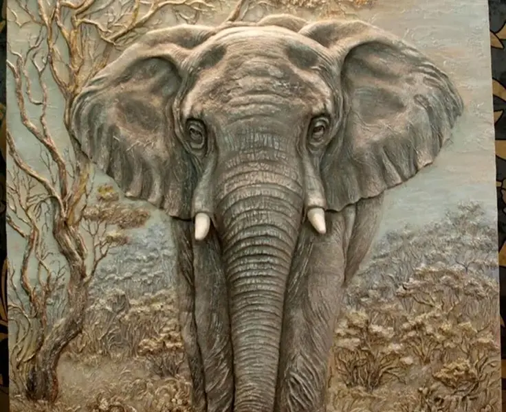 Резьба по дереву слоны