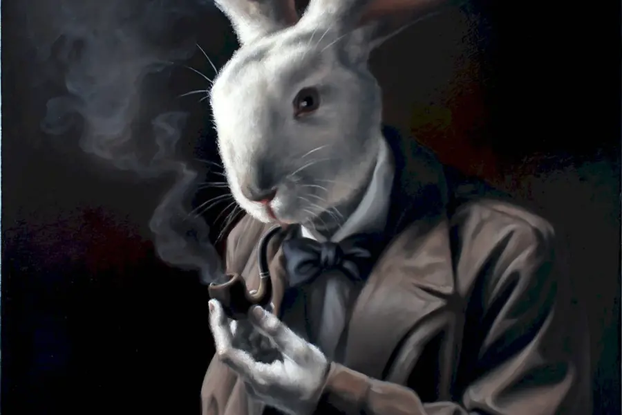 Заяц с сигаретой